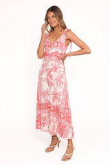 Valara Tie Shoulder Maxi Dress - Rose Tile
