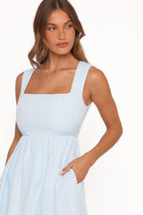 Zarly Mini Dress - Pale Blue